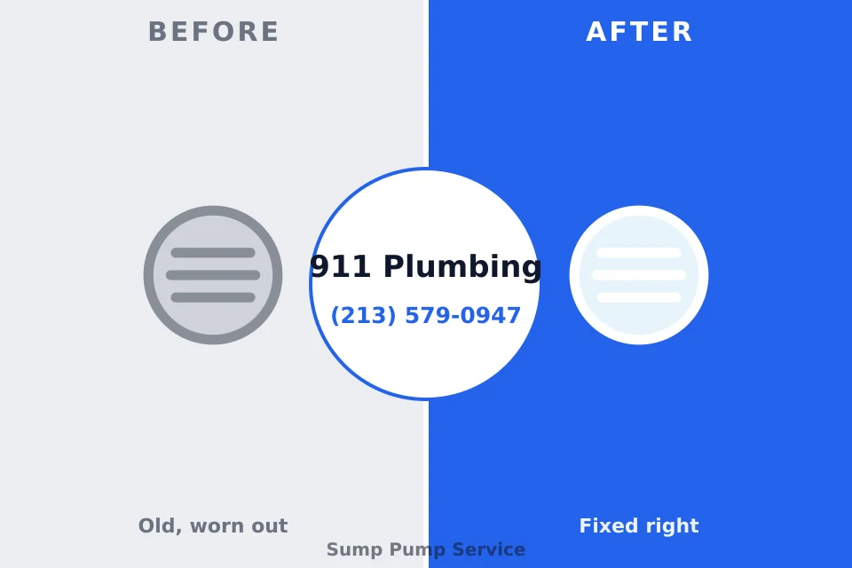 Before and after: plumbing repair East Shoreham, NY